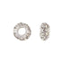 10mm Metal Alloy Rondelle Donut with Diamante Spacers